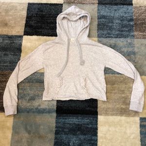 Garage Grey Cropped Hoodie w/ Detailing on Pocket